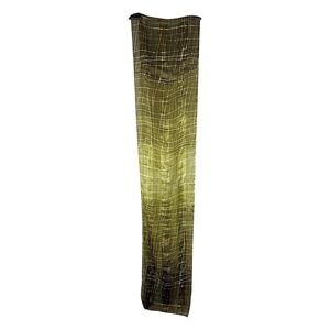 Symphony Scarf 13" x 61" made in Italy olive green abstract head scarf